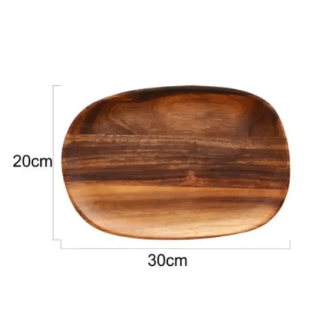 Japanese-Style Solid Wood Tableware piece
