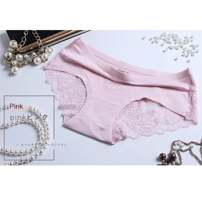 Sexy Ice Silk Women's Lace Thong Panties