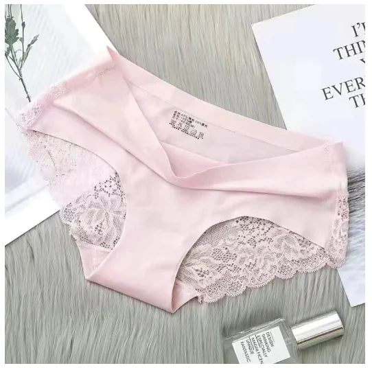 Sexy Ice Silk Women's Lace Thong Panties